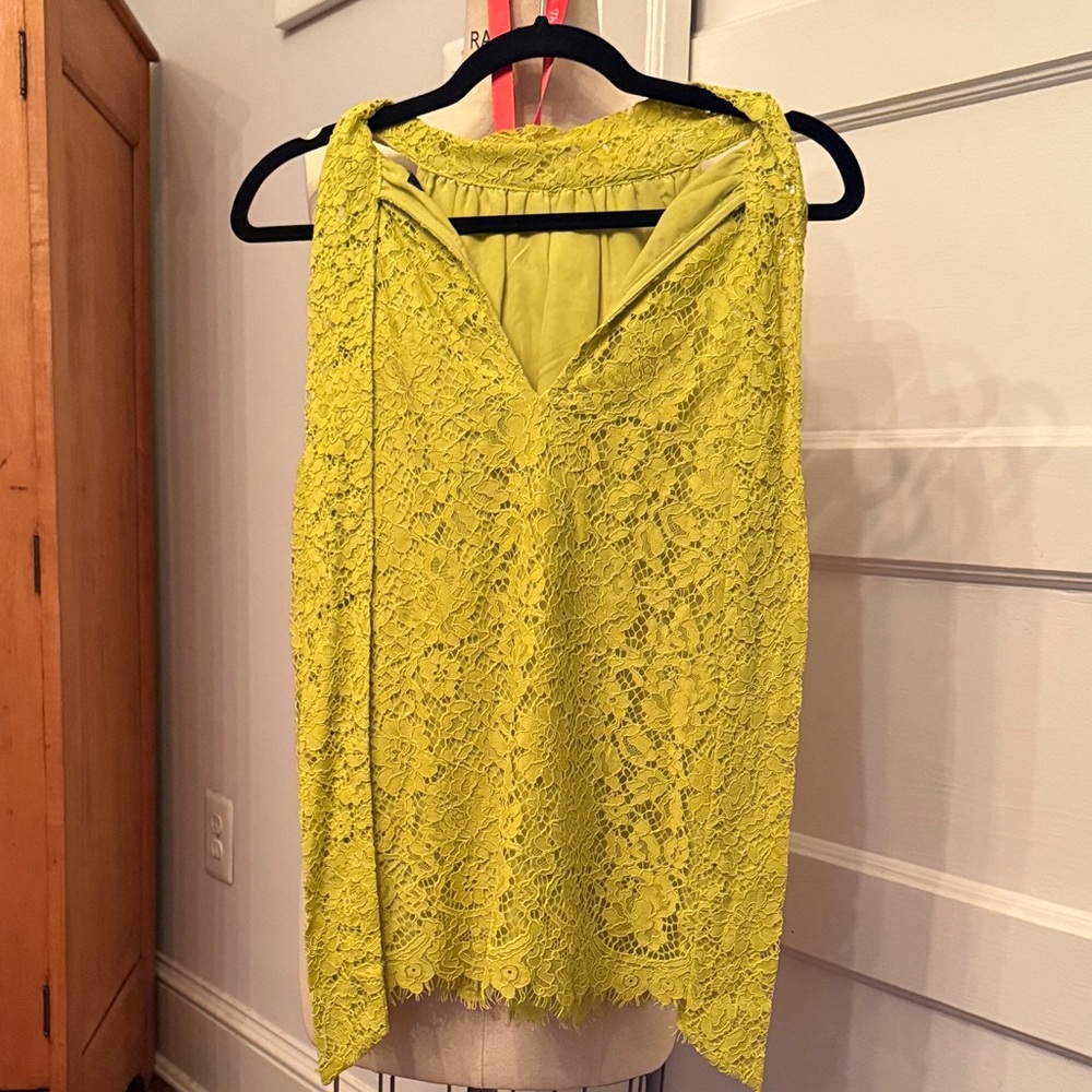 J. Crew Lace Blouse - Vibrant Yellow